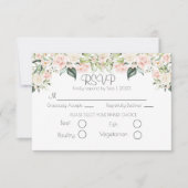 Elégant mariage floral script RSVP (Devant)