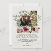 Élégant Mariage floral viking Merci photo (Dos)