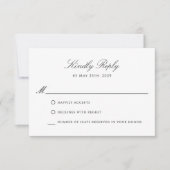 Élégant Mariage Formel Crest Monogram Logo RSVP (Devant)