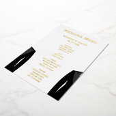 Elégant Mariage Gay Real Gold Foil Cartes de menu (Rotation)