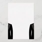 Élégant Mariage Gay Real Gold Invitations (Verso)