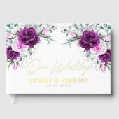 Élégant Mariage géométrique violet rustique (Recto)