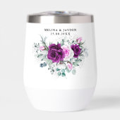 Élégant Mariage géométrique violet rustique (Avant)