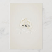 Elégant Mariage Gold Carte Menu Réception Luxe (Dos)