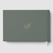 Elégant Mariage Gold Foil Livre d'or Monogramme Sa (Verso)