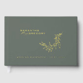 Elégant Mariage Gold Foil Livre d'or Monogramme Sa (Recto)