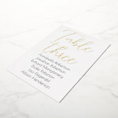 Élégant Mariage Gold Foil Numéro de table (Rotation)
