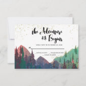 Elégant mariage Gold Mountain RSVP (Devant)