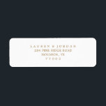 Élégant Mariage Gold Retourner les étiquettes d'ad<br><div class="desc">Élégant Mariage Gold Retourner les étiquettes d'adresse</div>