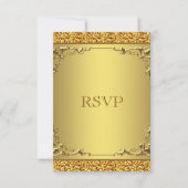 Elégant mariage Gold RSVP (Devant)