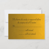 Elégant mariage Gold RSVP (Dos)