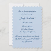 Elégant Mariage Gown Engagement Party Invitation (Dos)