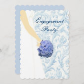 Elégant Mariage Gown Engagement Party Invitation (Devant / Derrière)