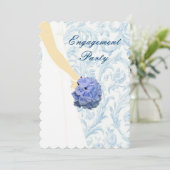 Elégant Mariage Gown Engagement Party Invitation (Debout devant)