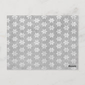 Elégant Mariage gris argent carte numéro de table (Dos)