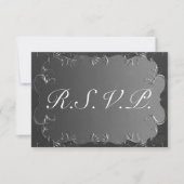 Elégant mariage gris et argent RSVP (Devant)