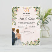 Elégant mariage invitation cadeau (Debout devant)
