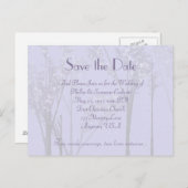 Elégant mariage Invitation Lavender Arbre Art (Devant / Derrière)