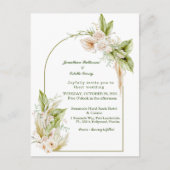 Elégant mariage Invitation Modèle Carte postale (Devant)