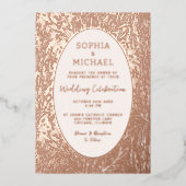 Elégant mariage Invitation Photo Feuilles botaniqu (Recto)