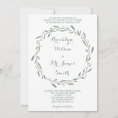 Élégant mariage Invitation Sage Floral Wreath (Devant)