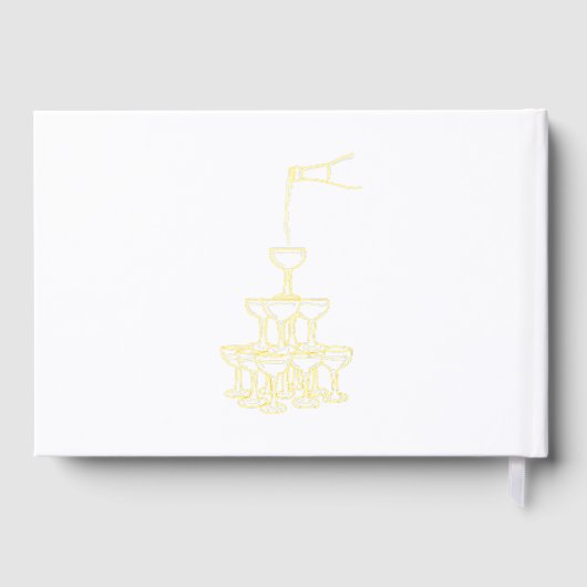 Elégant Mariage Invité Réserver Tour Champagne (Verso)