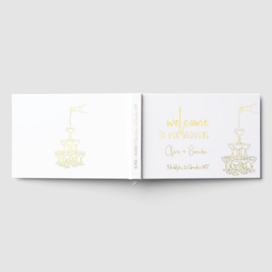 Elégant Mariage Invité Réserver Tour Champagne (Complet)