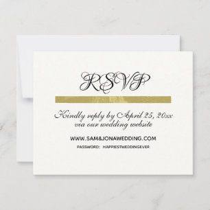 Elégant mariage ivoire RSVP