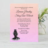 Elégant Mariage lesbien Pinks Invitation (Debout devant)