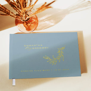 Elégant Mariage Livre d'or Monogram Gold Foil