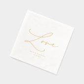 Élégant Mariage Love Script Noms et Mariage Date (Gauche)