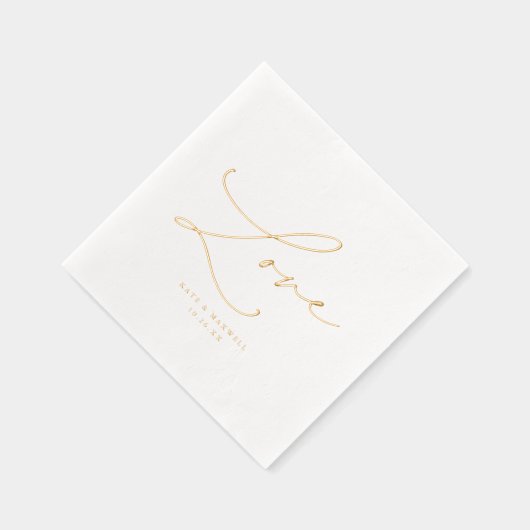 Élégant Mariage Love Script Noms et Mariage Date (Droite)