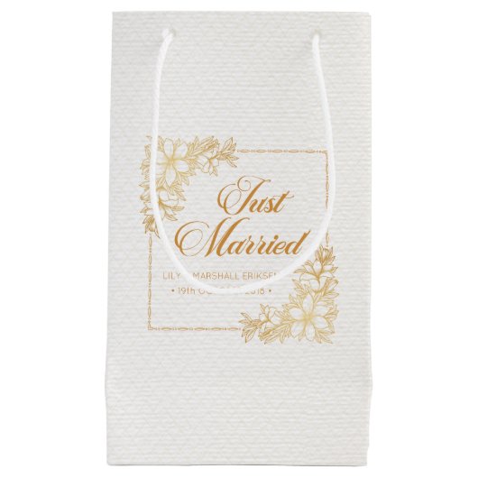 Élégant Mariage marié| Sac cadeau (Devant)