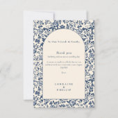 Elégant Mariage Merci d'arc de fleurs botaniques (Devant)