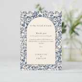 Elégant Mariage Merci d'arc de fleurs botaniques (Debout devant)