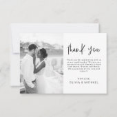 Elégant mariage Merci Photo Invitation (Devant)