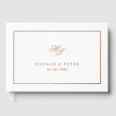 Élégant Mariage minimal de monogramme de script (Recto)