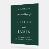 Élégant Mariage minimaliste Emerald Green (Angle)