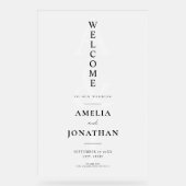 Elégant Mariage moderne Bienvenue (Recto)