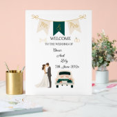 Élégant Mariage Moderne Bienvenue signe acrylique. (Mariage)