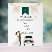 Élégant Mariage Moderne Bienvenue signe acrylique. (Neutre)