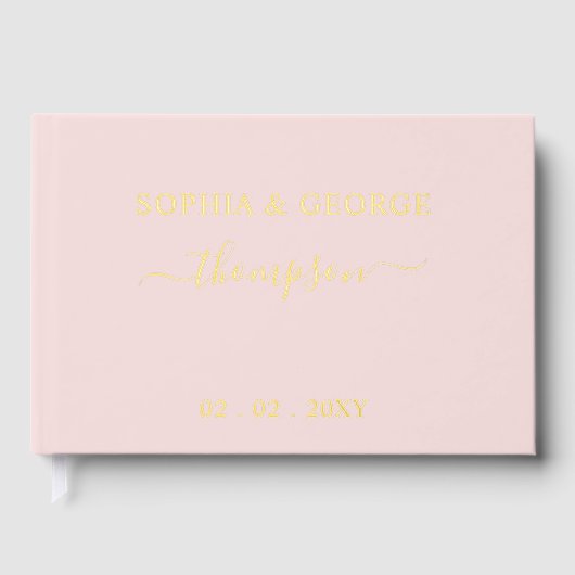 Élégant Mariage moderne Blush Gold (Recto)