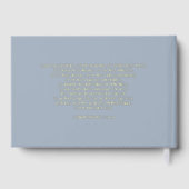 Élégant Mariage moderne Dusty Blue Gold (Verso)