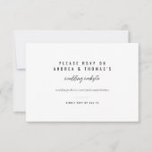 Élégant Mariage Moderne Écriture RSVP (Devant)