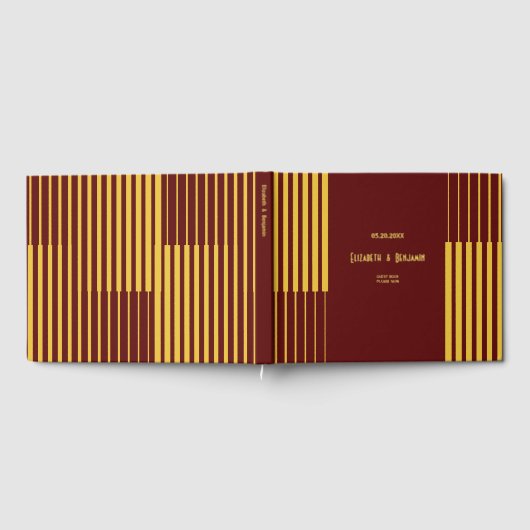 Élégant Mariage moderne Gold Script rouge (Complet)