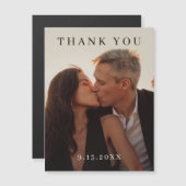 Élégant Mariage moderne Magnet Carte de remercieme (Devant / Derrière)