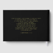 Élégant Mariage moderne noir et or (Verso)