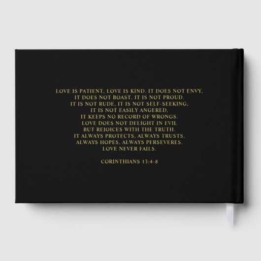 Élégant Mariage moderne noir et or (Verso)