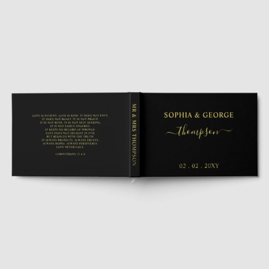 Élégant Mariage moderne noir et or (Complet)