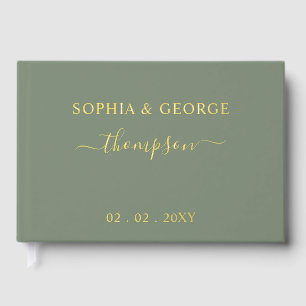 Élégant Mariage moderne Sage Gold